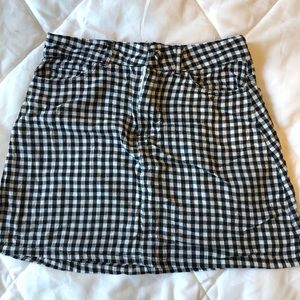GINGHAM MINI SKIRT